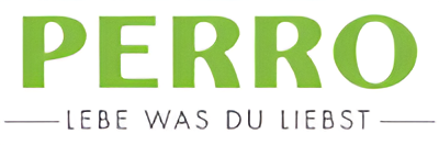 Logo Schriftzug PERRO grün Lebe was du liebst Hundeschule Pinzgau Niedernsill